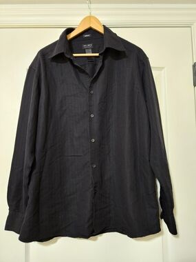 Axcess Men's Black Long-Sleeve Button-Down Shirt